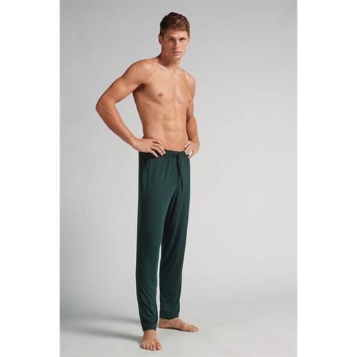 Intimissimi pantalone lungo in soft silk verde