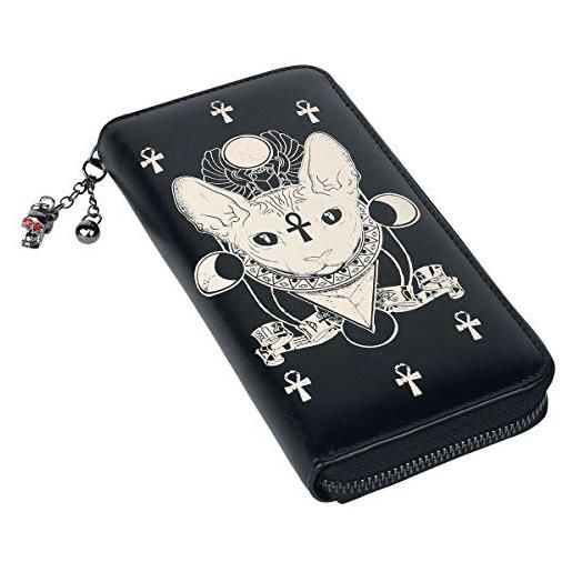 Banned Alternative Bat Wallet Donna Portafoglio nero 100% poliuretano