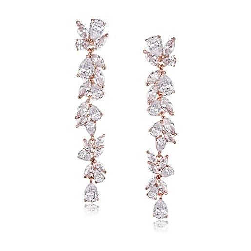 Orecchini A Goccia Di Cristallo, Orecchini Da Sposa - Foto 3