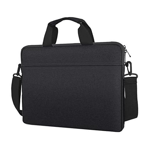 Jooeer borsa laptop custodia per 14 pollici mac. Book pro, 15 pollici macbook a1707/a1990/a2941/a3114, 14-15 pollici computer pc, protettiva impermeabile borsa tracolla per laptop con maniglia, nero