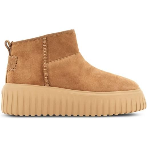 Hogan stivali con applicazione - marrone