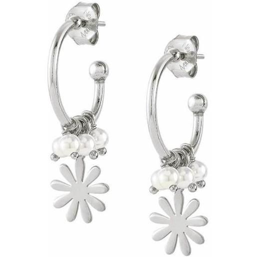 NOMINATION orecchini semicerchio melodie in argento con perle e fiore