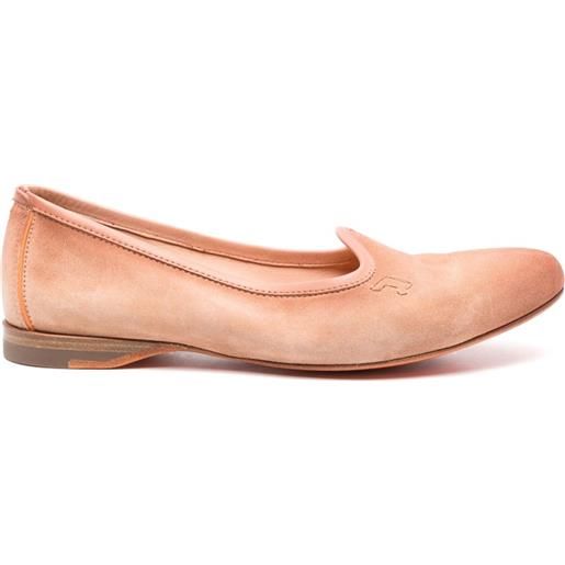 Santoni slippers con ricamo - marrone