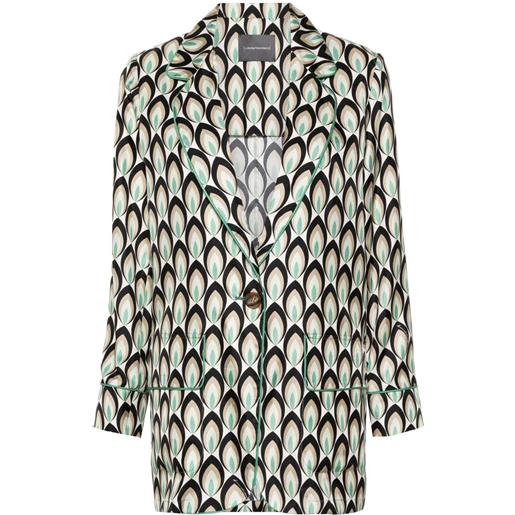 Lorena Antoniazzi blazer con stampa grafica - verde