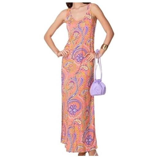 Effek abito donna arancio viola fk24-1369 - m