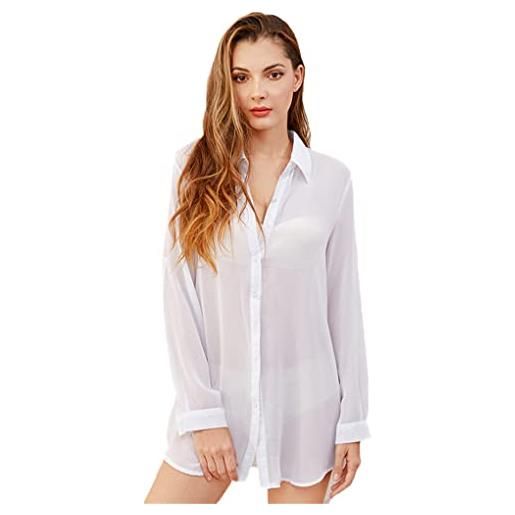 Collezione abbigliamento donna camicia bianca trasparente prezzi Drezzy