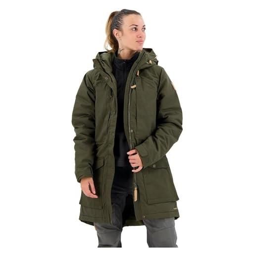 Fjällräven singi wool padded parka w, giacca donna, grigio (deep forest), xl