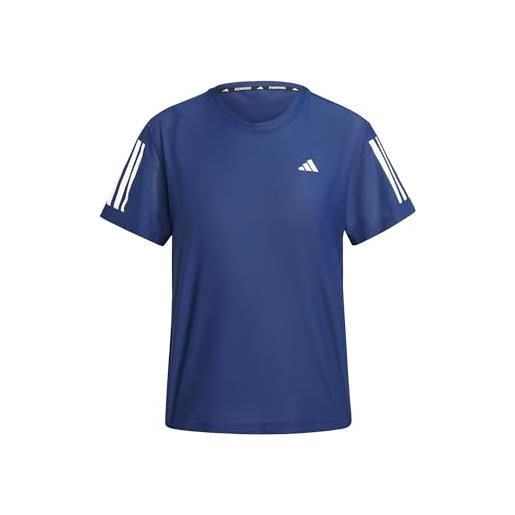 adidas donna own the run base tee, dark blue, xxs