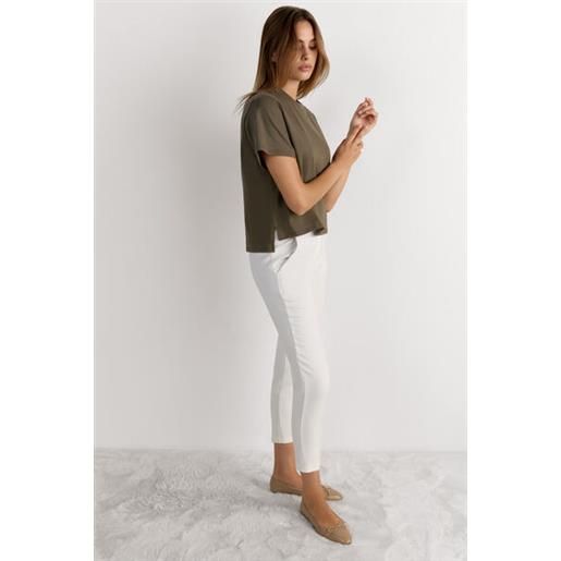 Intimissimi maglia manica corta boxy fit in cotone verde