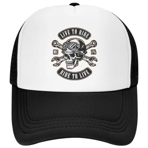 BDJYHACP berretto da baseball snapback cappello da sole punk servizio di riparazione moto berretto da baseball regolabile rock biker trucker hat cappelli snapback per esterni estivo per uomo donna