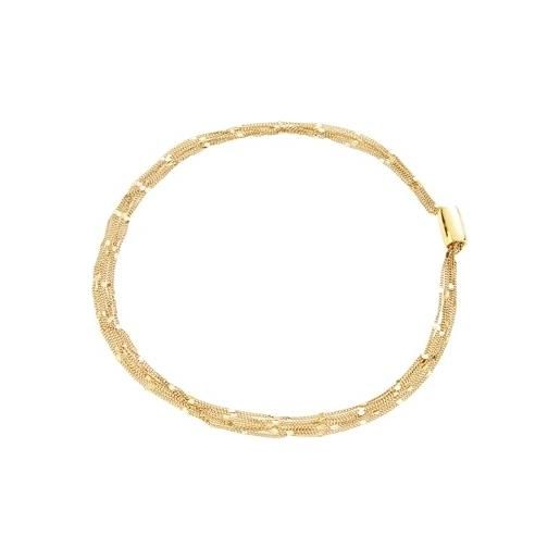 Breil, collezione magnetica system, collana donna medium comet, girocollo in acciaio lucido color oro, con pratica chiusura con magnete, colore gold, misura 45 cm, idea regalo donna