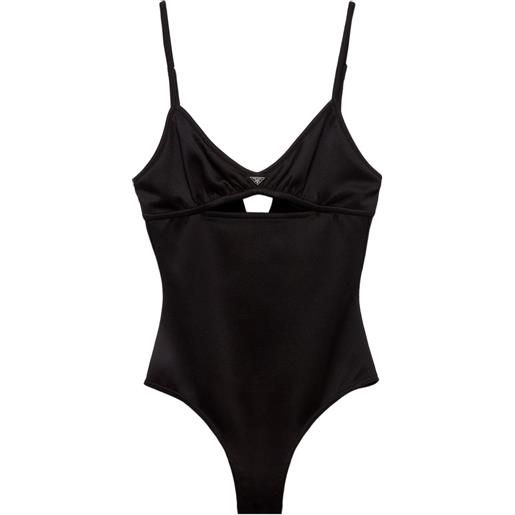 Prada costume intero con dettaglio cut-out - nero