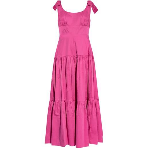 Kate Spade abito lungo con ruches - rosa