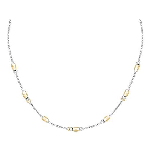 Morellato collana da donna in acciaio, perle, collezione summer colors, regalo per la mamma, lega di acciaio