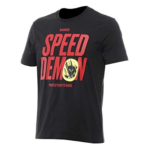 DAINESE - knee down t-shirt, t-shirt casual a girocollo, in cotone, uomo, jet-black, m