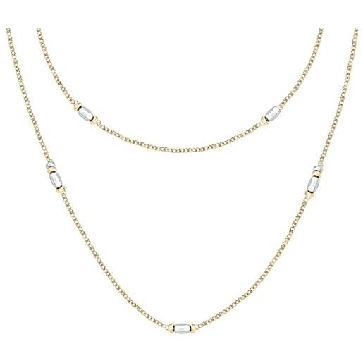 Morellato collana donna in acciaio, lunga 90 cm, perle, collezione colori summer