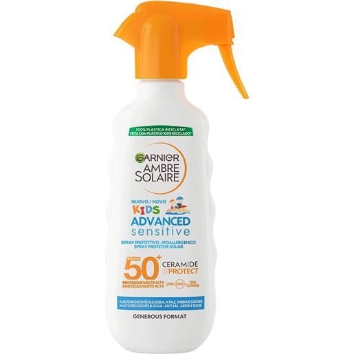 Garnier ambre solaire advanced sensitive kids ceramide protect spray gachette protettivo 270ml