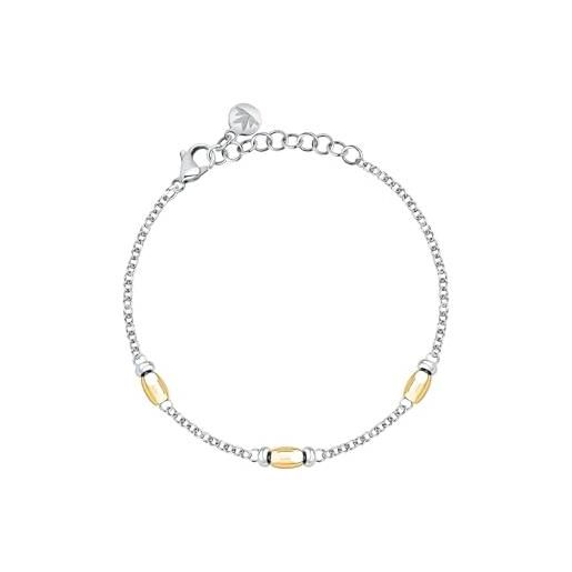 Morellato bracciale da donna in acciaio, perle, collezione summer colours, lega di acciaio