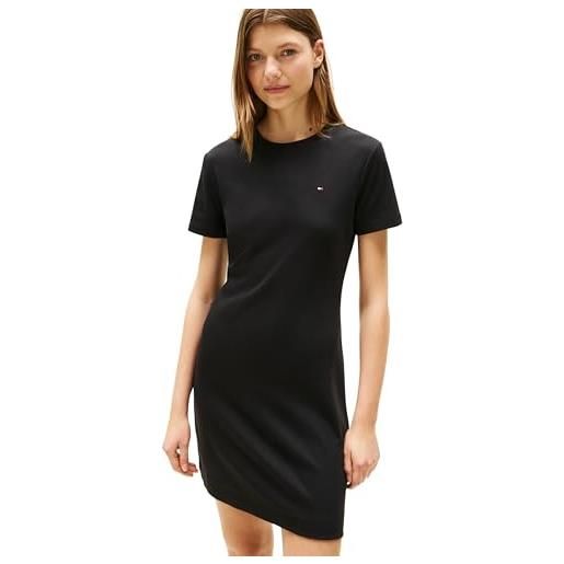 Tommy Hilfiger donna abito new cody slim short dress in cotone, nero (black), 3xl