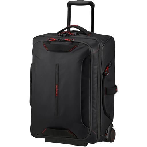 SAMSONITE trolley borsone con ruote, ecodiver nero, m - 55 x 40 x 25 cm / zaino