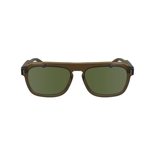 Calvin Klein men's sunglasses ck24504s - brown with solid green lens