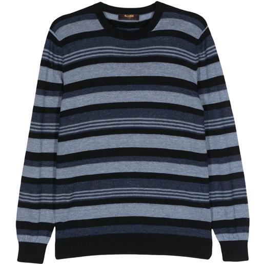 Moorer maglione elmer a righe - blu