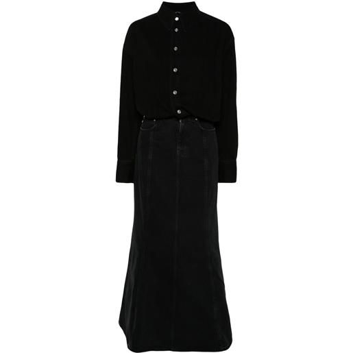 Haikure abito lungo jos denim - nero