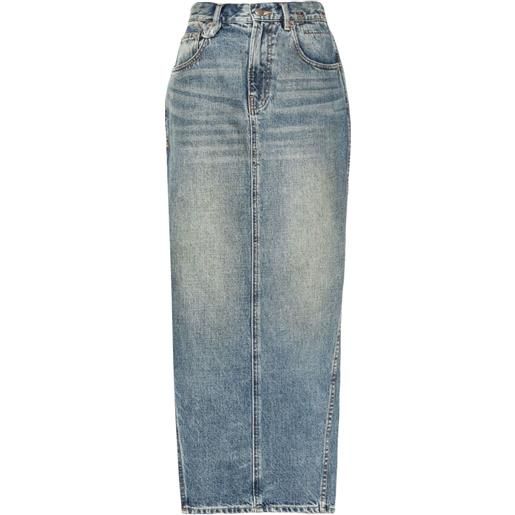 R13 gonna lunga devon a vita media - blu
