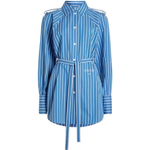 Patou chemisier corto a righe - blu