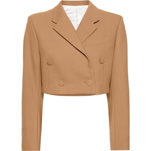 Viktor & Rolf blazer doppiopetto crop - marrone