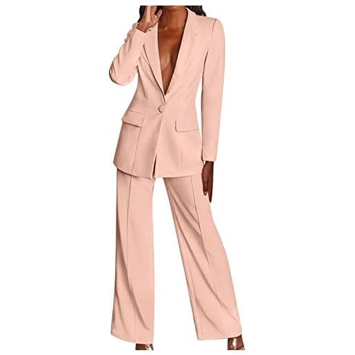 riou tailleur donna eleganti completo maniche lunghe giacca con pantaloni da cerimonia completo tailleur curvy matrimonio tailleur donna elegante curvy casual elegante business suit set