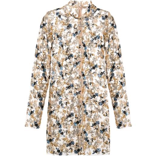 Macgraw abito corto daisy con paillettes - multicolore