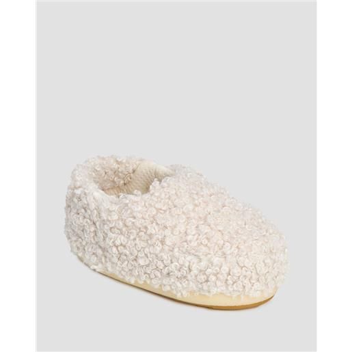 Moon Boot scarpe beige con pelliccia da donna Moon Boot sandal band faux curly