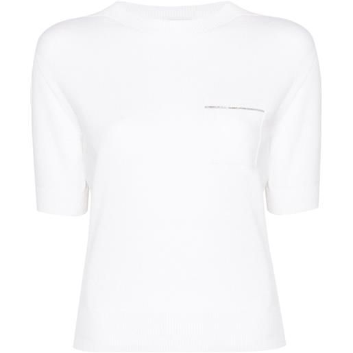 Peserico top con decorazione - bianco