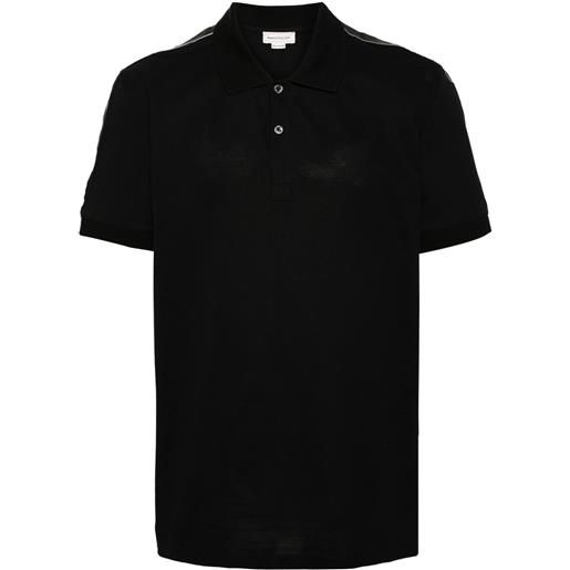 Alexander McQueen polo con dettaglio logo - nero