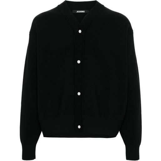 Jacquemus cardigan con abbottonatura automatica - nero