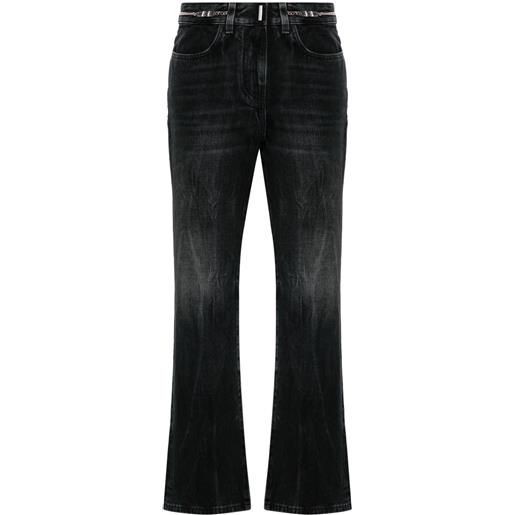 Givenchy jeans svasati con applicazione - nero