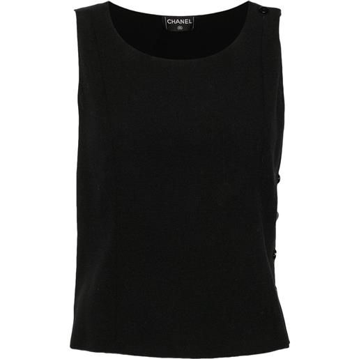 CHANEL Pre-Owned - abito asimmetrico 1999 - donna - lana - 40 - nero