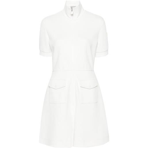 Moncler abito corto con applicazione - bianco