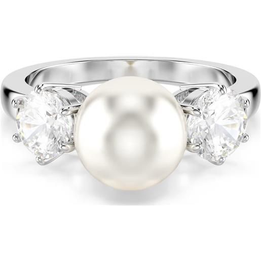SWAROVSKI anello matrix perla, crystal pearl, taglio round 52