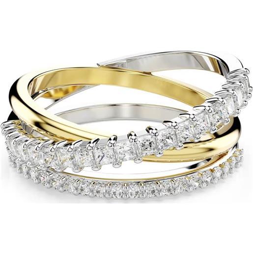 SWAROVSKI anello hyperbola, mix di finiture, bianco, taglio misto 55