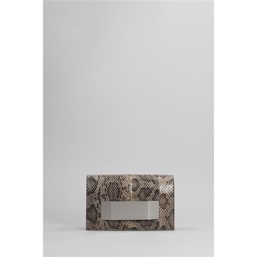 Rick Owens pochette clutch in pelle beige