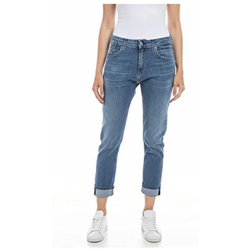 Replay jeans da donna realizzati in denim comfort, grigio (grigio scuro 097), 31w / 28l