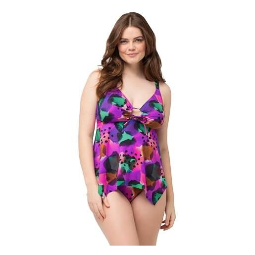 Tankini Ulla Popken A Pois Floreali - Costume Due Pezzi Donna, Top Lungo Con Coppe Rimovibili, OEKO-TEX - Foto 8