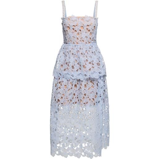 SELF-PORTRAIT vestito midi in organza di pizzo