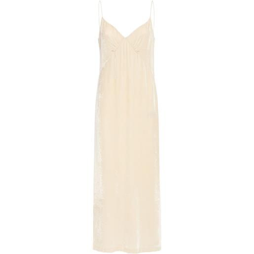 BLUMARINE vestito lungo in velluto morbido