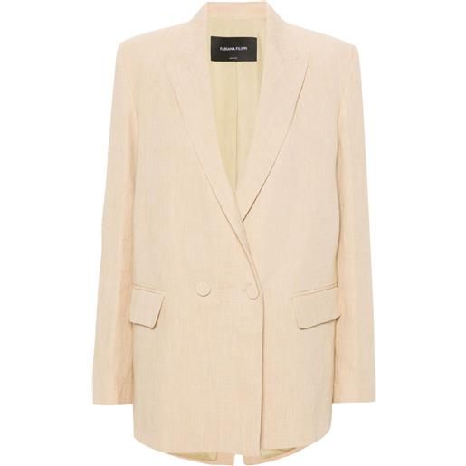 Fabiana Filippi blazer doppiopetto - toni neutri