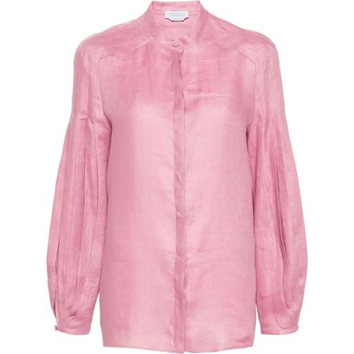 Gabriela Hearst blusa laetitia plissettata - rosa