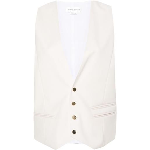Victoria Beckham gilet con scollo a v - toni neutri