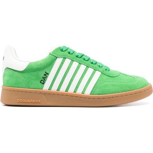 DSQUARED2 sneakers a righe - verde